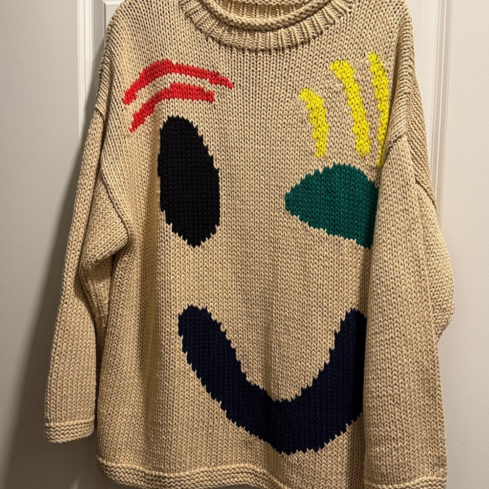 Slow Love Beige Knit Sweater